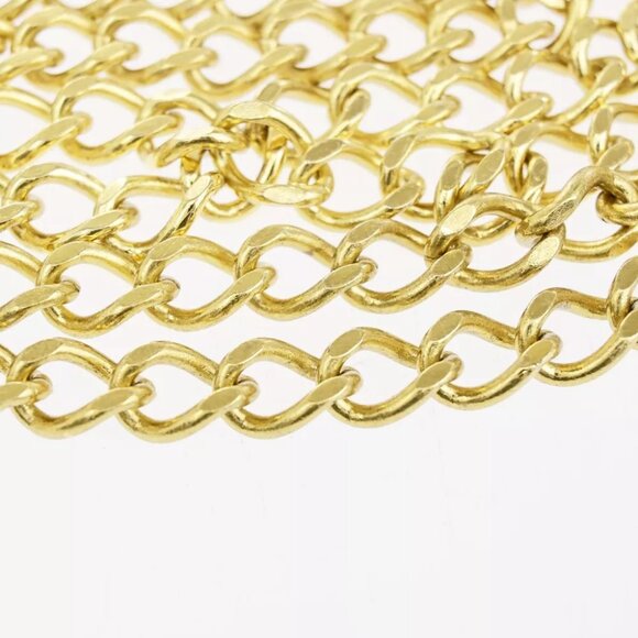 CHANEL CC Logo Coin Medallion Charm Chain Belt Gold GHW Accessory - Picture 6 of 7